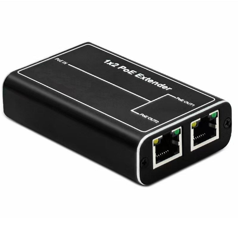 Poe+ 2 Port POE Extender Repeater 1 IN 2 OUT 48V/30W 100Mbps 200meter HL-POE102/HL-EPOE102