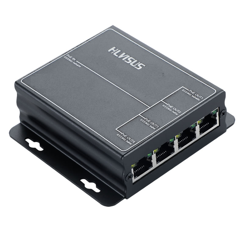 Poe+ 4 Port POE Extender Repeater 1 IN 4 OUT 48V/30W 100Mbps