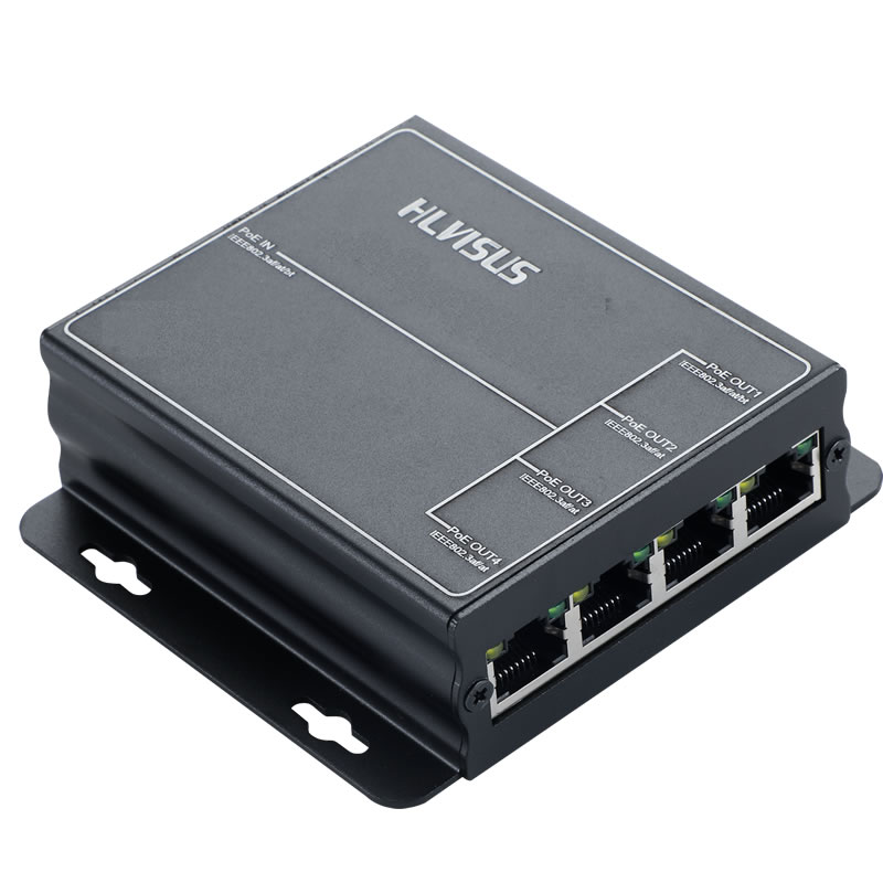 Poe++ 4 Port POE Extender Repeater 1 IN 4 OUT 48V/90W 1000Mb