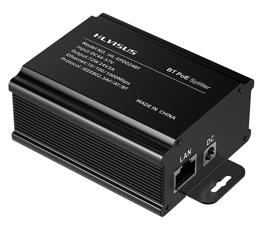 Gigabit POE Splitter 48V to 24V3A IEEE 802.3af/AT/BT Standar