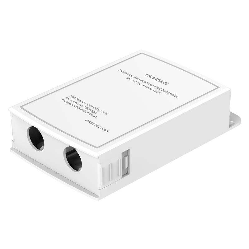 Poe+ 2 Port POE Extender Repeater Outdoor waterproofing 1 IN 2 OUT 48V/30W 100Mbps 200meter HL-FSPOE102P/HL-EFSPOE102P
