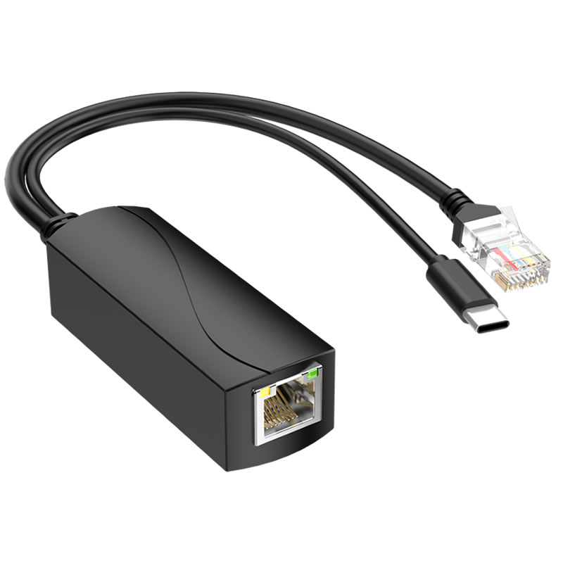 HL-PD0503G 48V TO 5V3A Ethernet Industrial Gigabit PoE+ Splitter Power 802.3aF/AT 18W Wide Temperature MICRO USB/TYPE C