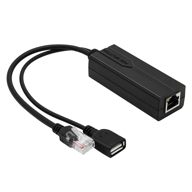 POE SPLITTER 48V TO 5V2.4A IEEE 802.3AF STANDARD｜USB female 